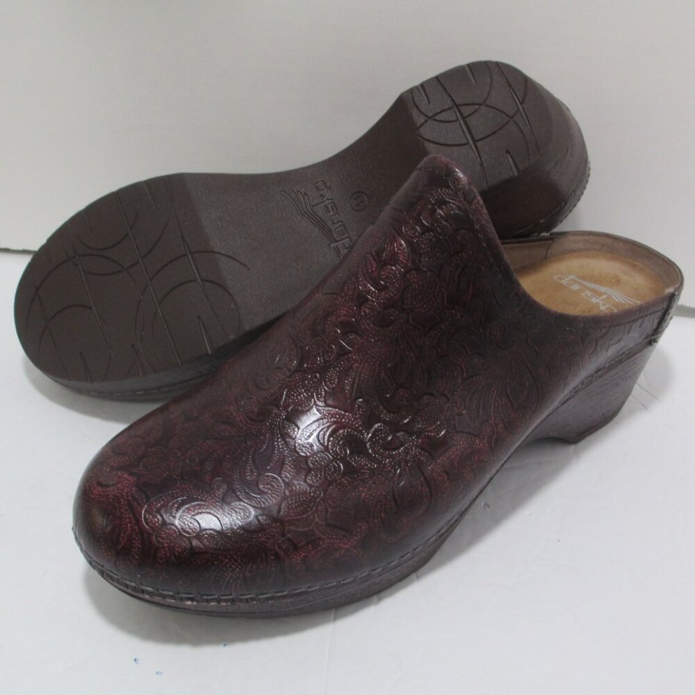DANSKO Melody Clogs Slip On Shoes Size 41 (11 US) Mahogany VGC-EC